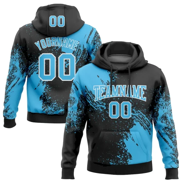 Custom Stitched Black Sky Blue-White 3D Pattern Design Abstract Brush Stroke Sports Pullover Sweatshirt Hoodie NPV_99483082