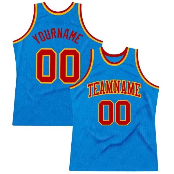 Custom Blue Red-Gold Authentic Throwback Basketball Jersey CJU_25249334