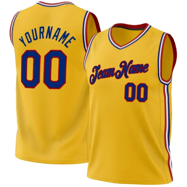 Custom Gold Royal-Red Authentic Throwback Basketball Jersey NQY_88370771
