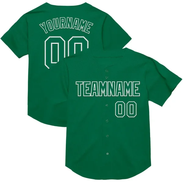 Custom Kelly Green White Mesh Authentic Throwback Baseball Jersey ELZ_62292752