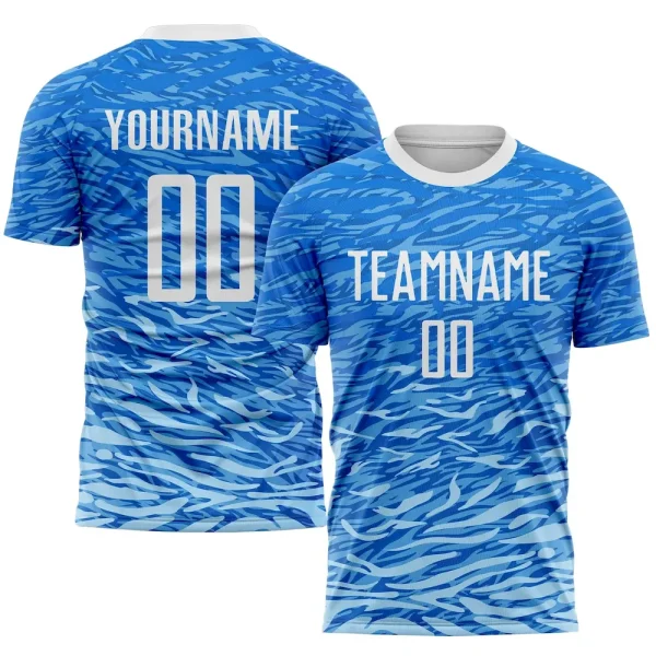 Custom Royal White Sublimation Soccer Uniform Jersey AJM_47382517