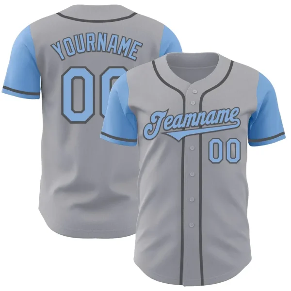 Custom Gray Light Blue-Steel Gray Authentic Two Tone Baseball Jersey BJM_61392204