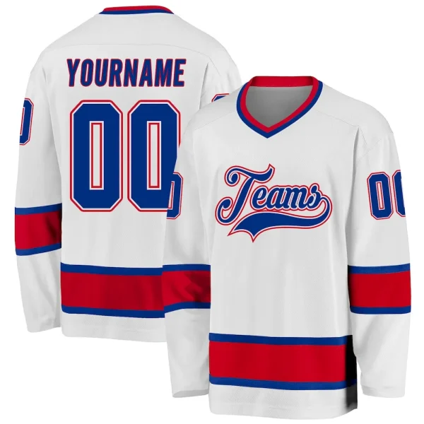 Custom White Royal-Red Hockey Jersey BDE_35787641